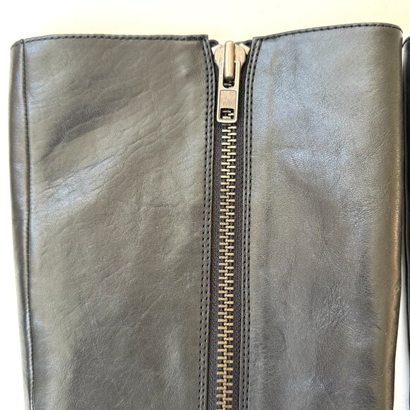 Coach Addie Leather Knee High Boots Black Heeled Side Zip Womens Size 7B - Picture 7 of 15